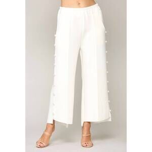 NEW JOH farrah pearl wide leg pants in white